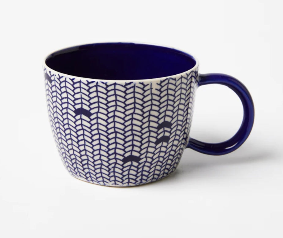 Blue Weave Mug
