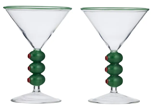 Olive S/2 Cocktail Glass