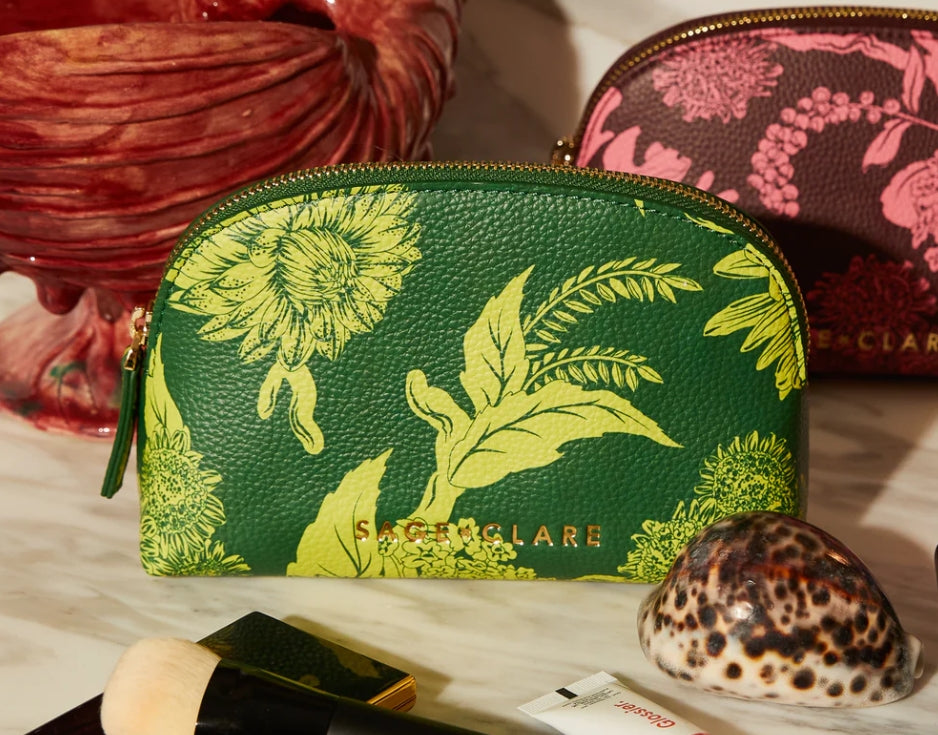 Delphine Cosmetic Pouch - Anise