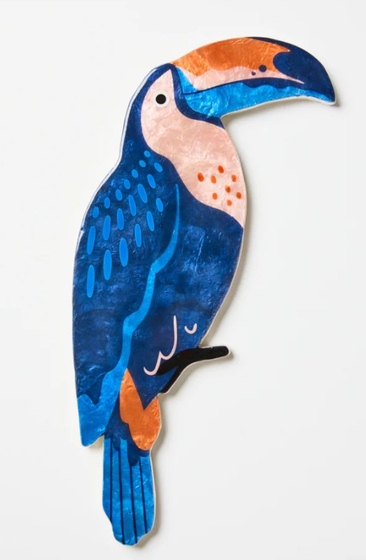 Toucan wall art - navy