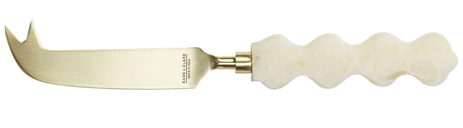 Coco resin cheese knife - Pearl (white)