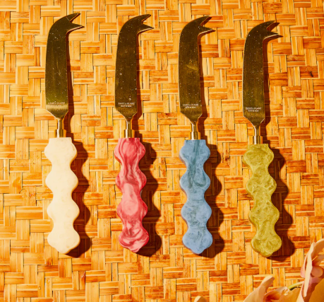 Coco resin cheese knife - Pearl (white)