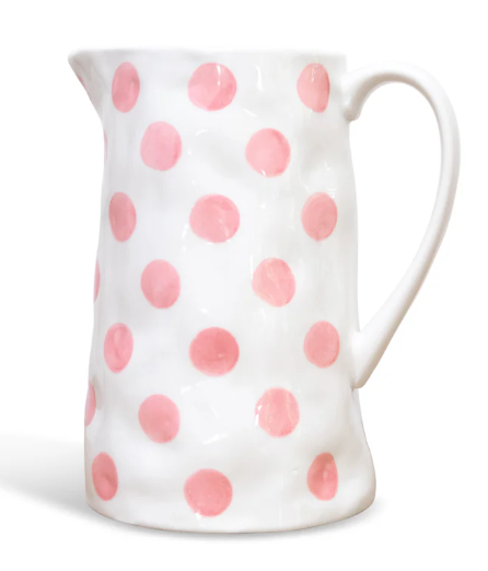 White with Pink Spots - Large Jug
