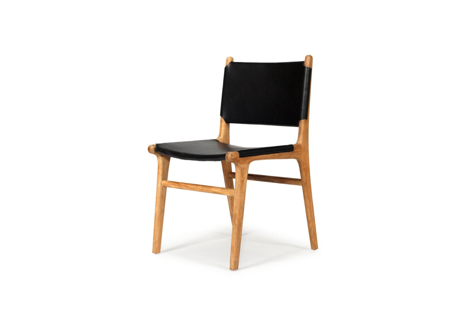 Sorrento leather dining chair - Black image