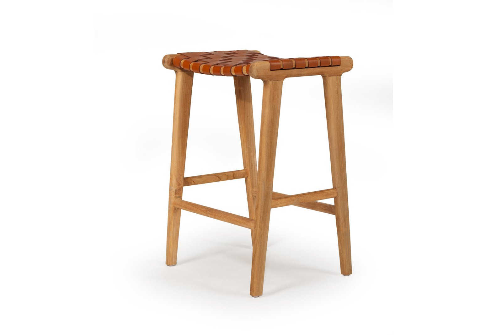 Sorrento leather strap stool backless image 8