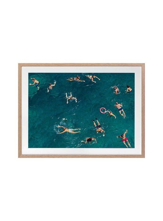 Summertime Floating Framed Art Print - Oak Frame image 0