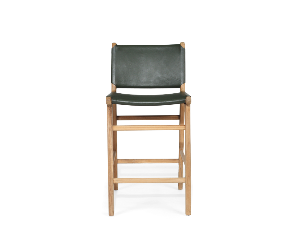 Sorrento leather counter stool with back image 1