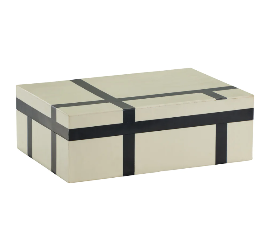 Bone and Resin asymmetric-lined box image 1