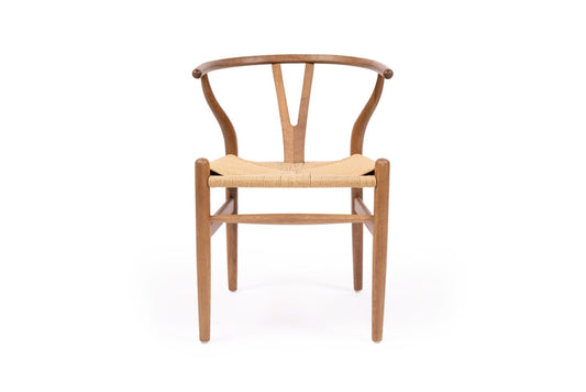 Wishbone Chair - walnut with natural rope seat image 0