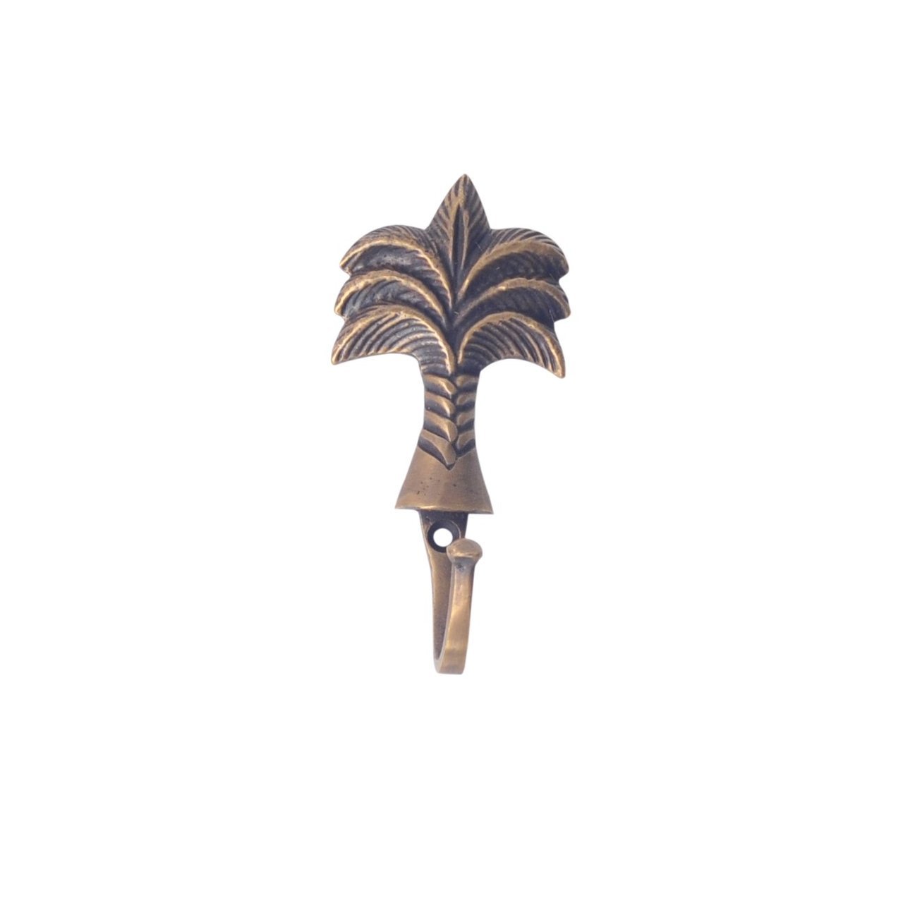 Brass Palm Tree Hook - Small image 0