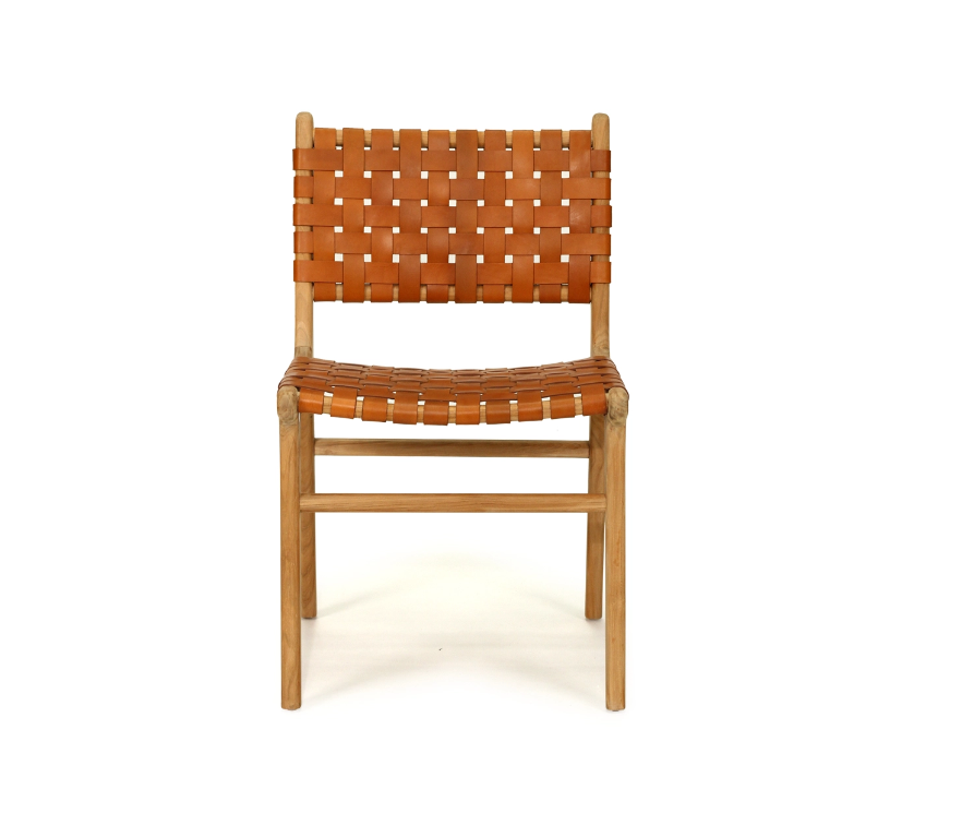 Sorrento leather strap dining chair image 6