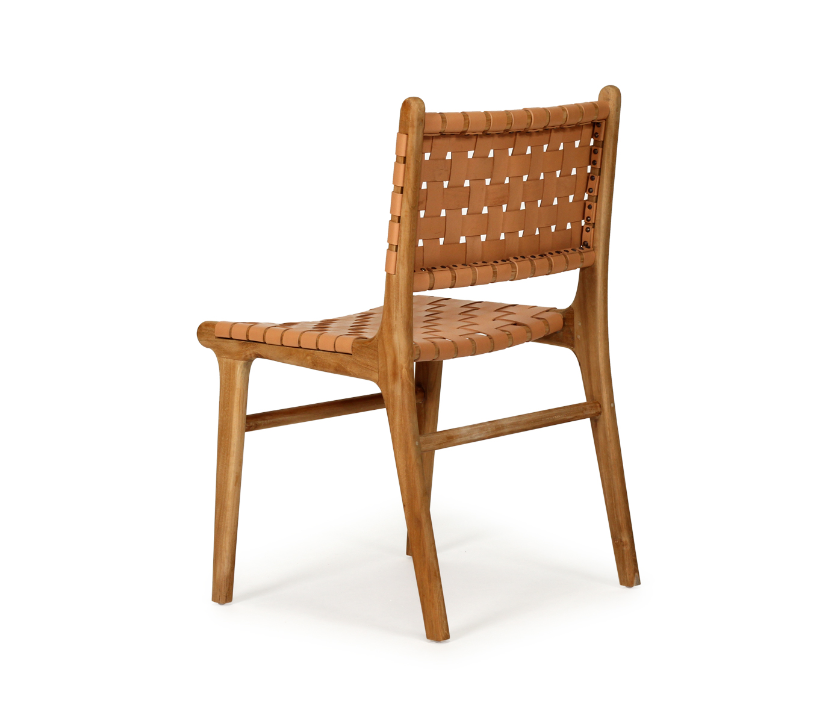 Sorrento leather strap dining chair image 1