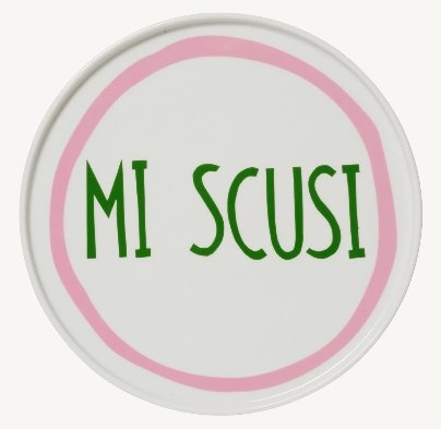 Italian Plate - Mi Scusi image 0