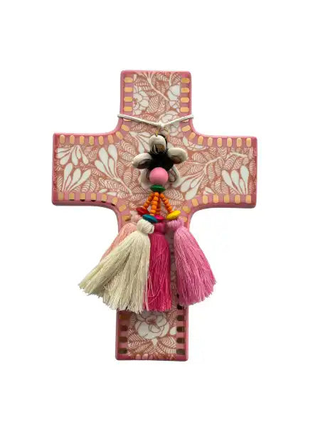 Garden Party Wild Pink Flower Cross image 0