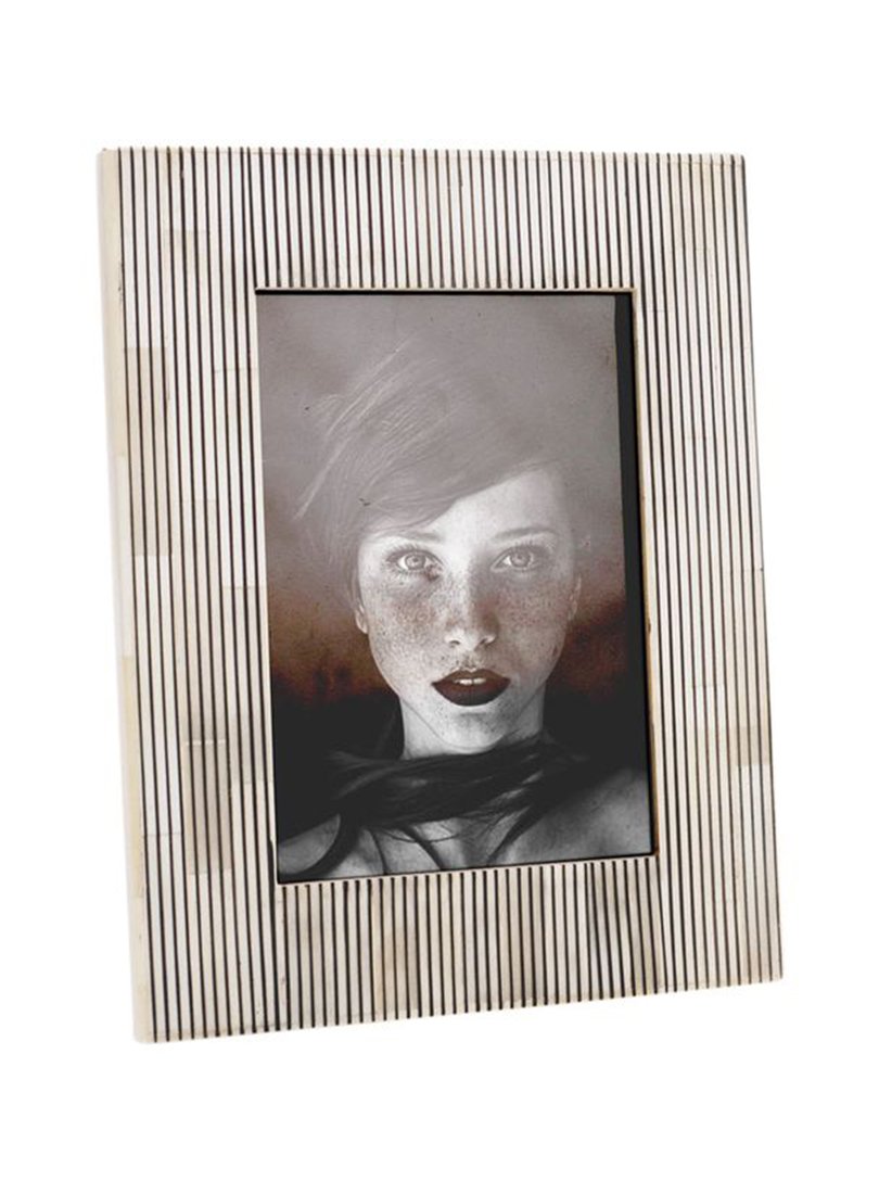 Frame - Pin Stripe Black & White Bone - "5x7" image