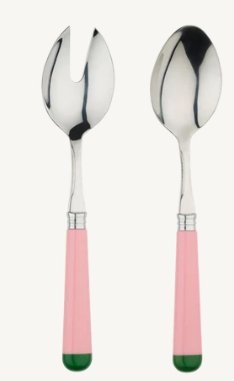 Salad Servers - Pink & Green image 0