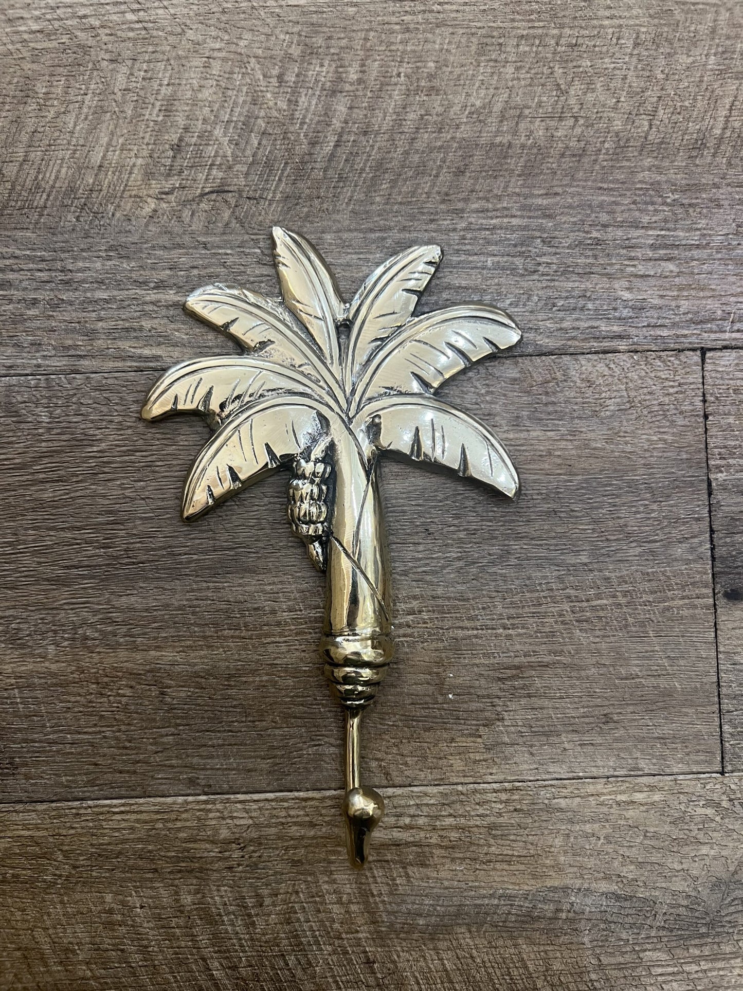 Large Brass Banana Palm Hook