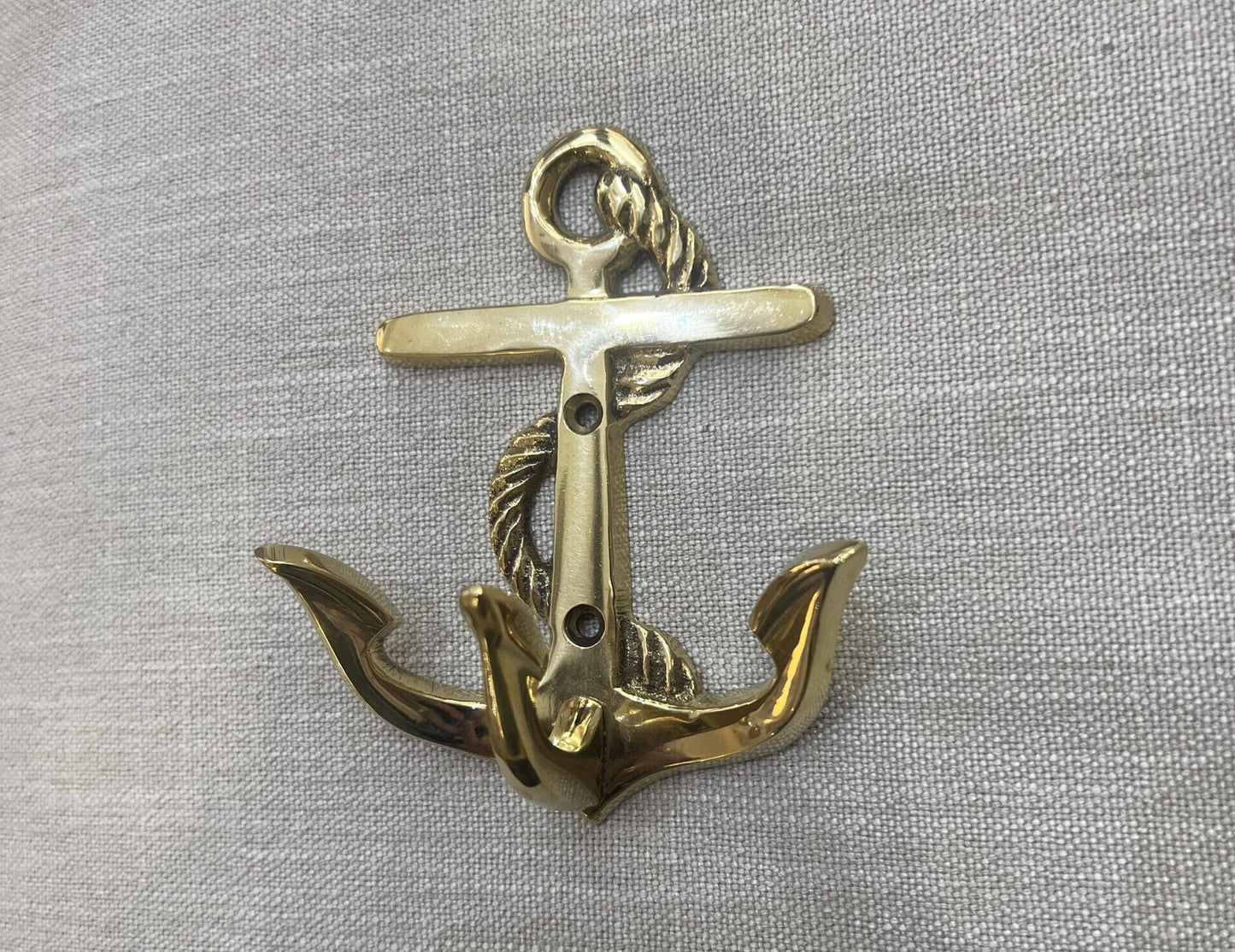 Nautical Anchor Hooks - Brass