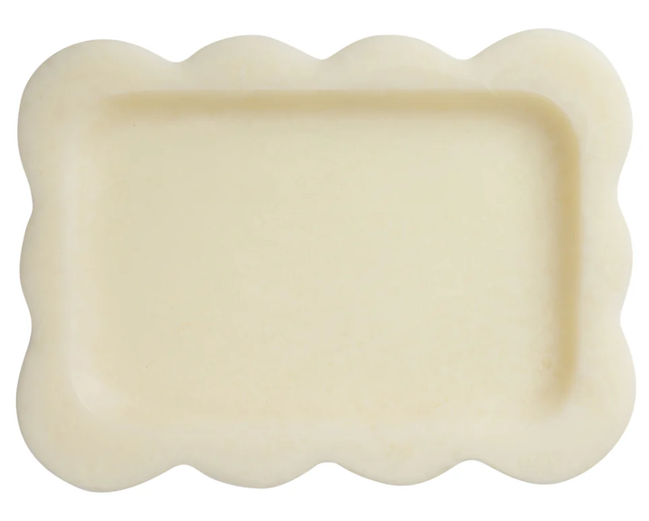 Lizzie resin tray - pearl