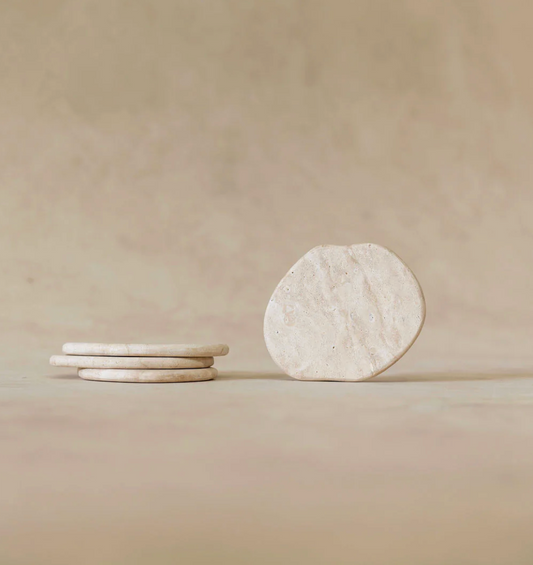 Anchor Stone Coasters Beige Travertine