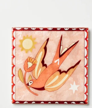 Gardienne Bird Pink Wall Art