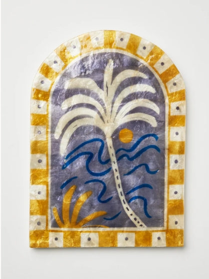 Soleil Palm Tile - Wall Plaque