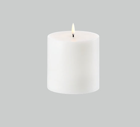 LED small wide pillar candle 10.1x10.1cm