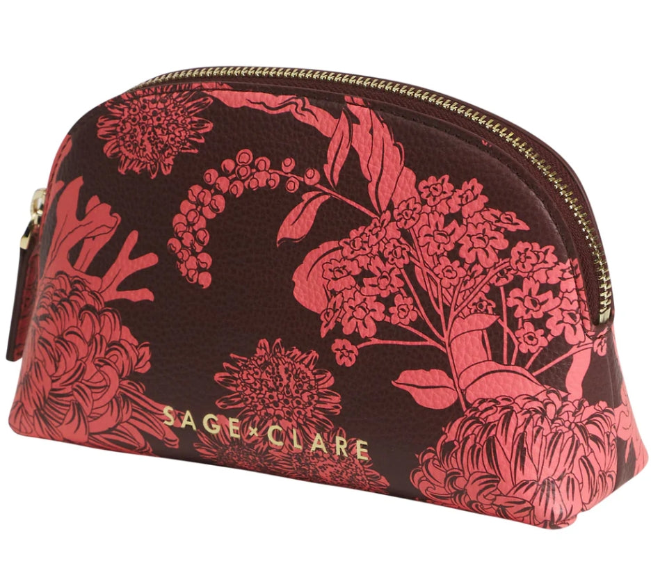 Delphine cosmetic pouch - Garnet