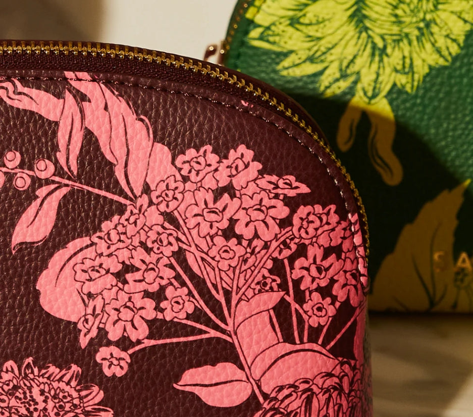 Delphine cosmetic pouch - Garnet