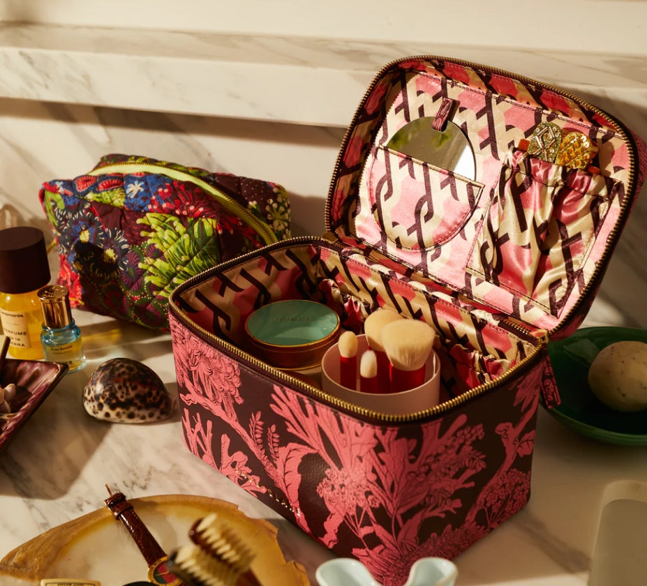Delphine large vanity case - Garnet