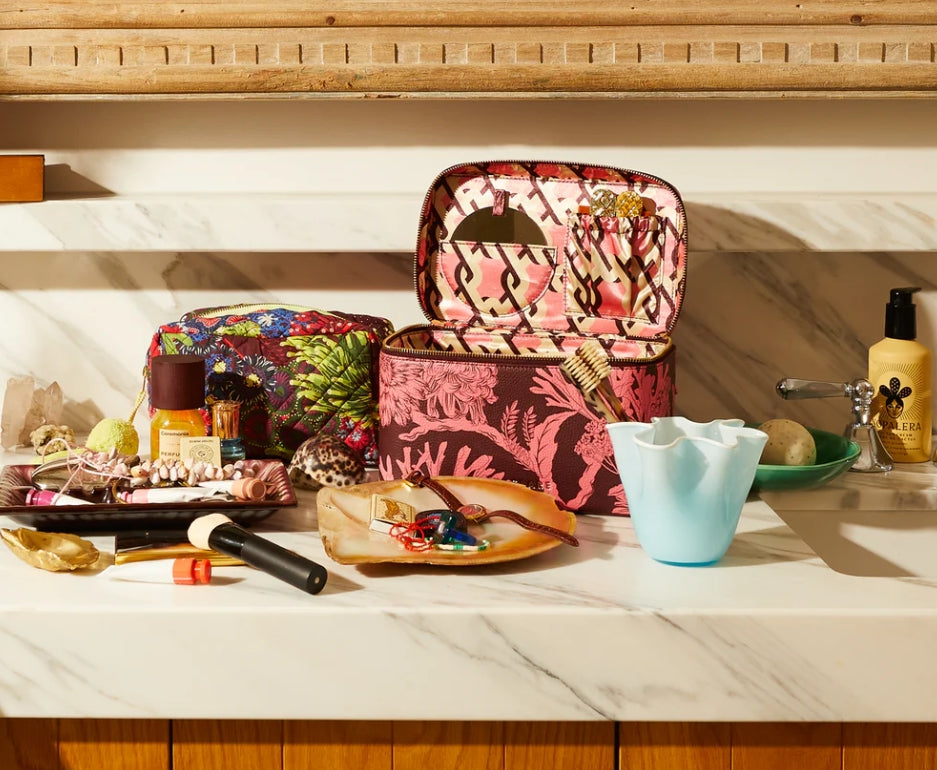 Delphine large vanity case - Garnet