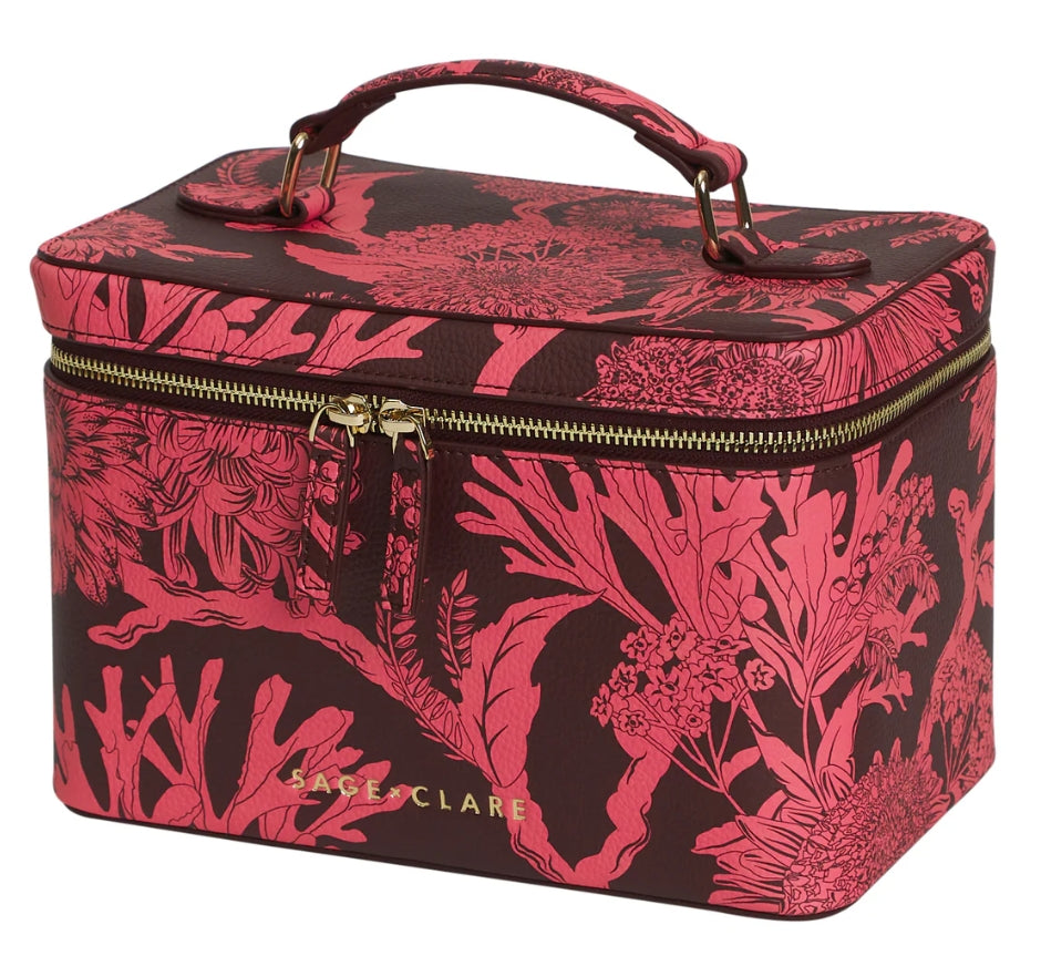 Delphine large vanity case - Garnet