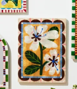 Bloom Nouveau White Rectangle