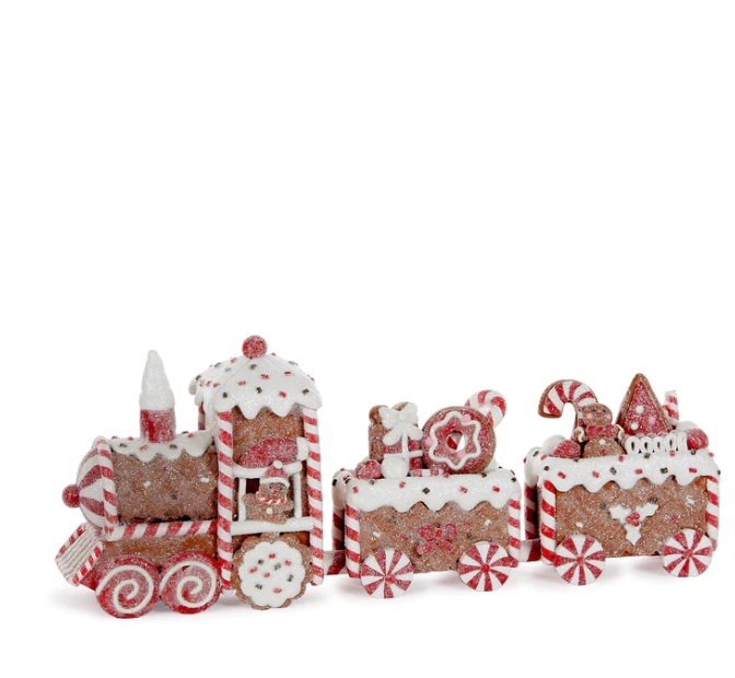 Gingerbread Train decoration - with three carridges! image 0