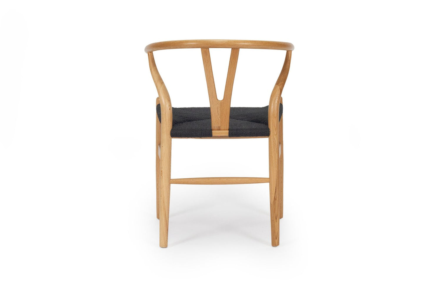 Wishbone Chair - Oak with Black Rope seat image 3