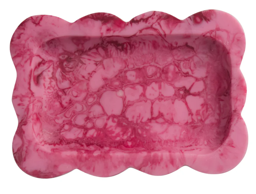 Beau Resin tray - Crimson