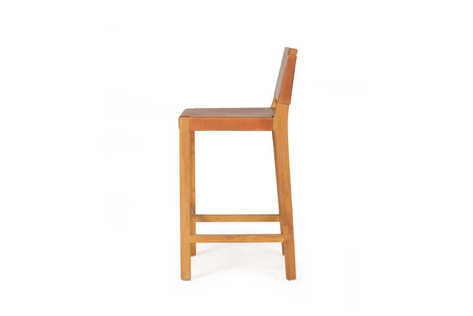 Sorrento leather counter stool with back image 4