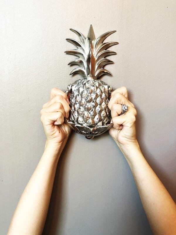 Pineapple Brass Door Knocker - "Silver" image