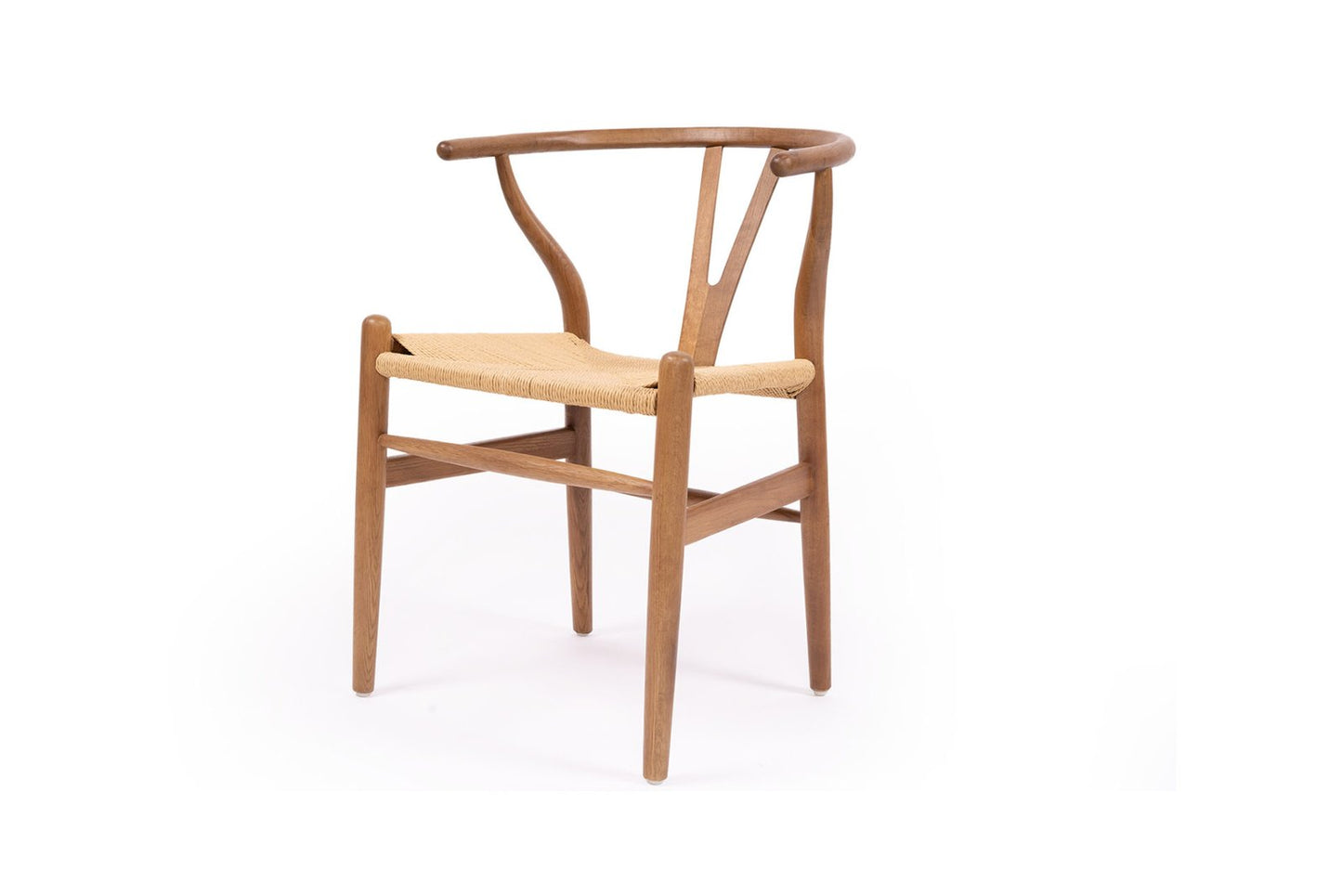 Wishbone Chair - walnut with natural rope seat image 1