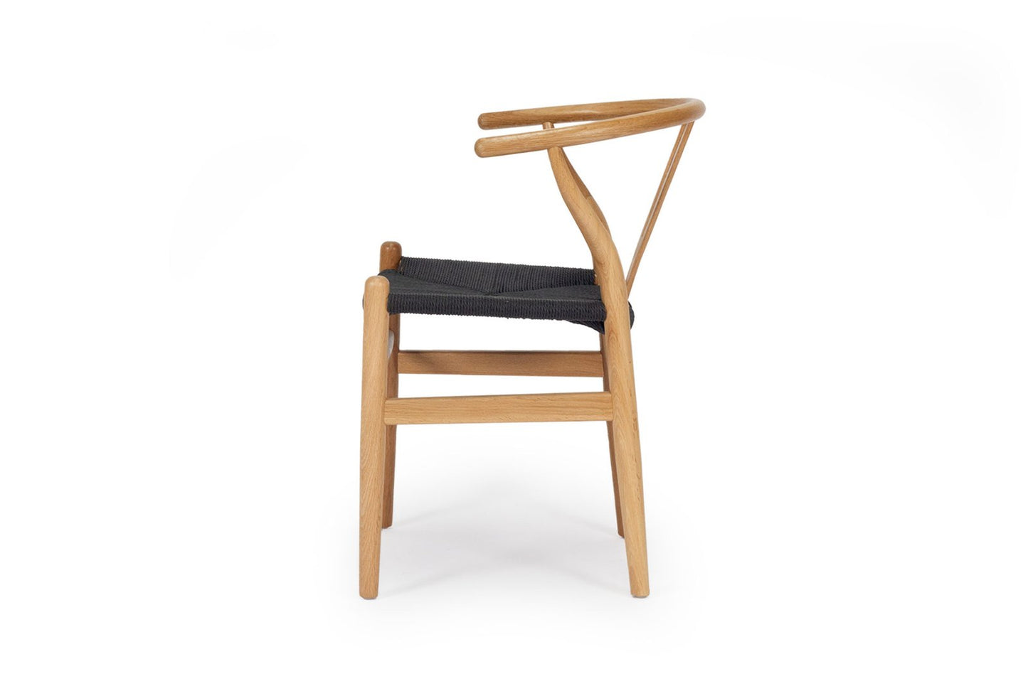 Wishbone Chair - Oak with Black Rope seat image 1