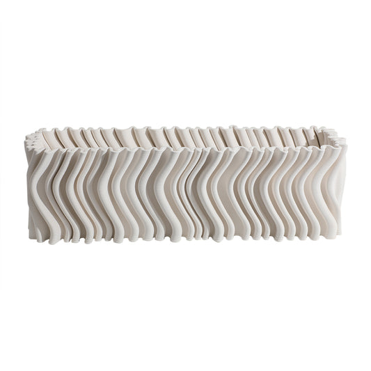 Irma Ceramic Bisque 3D Rectangle Bowl