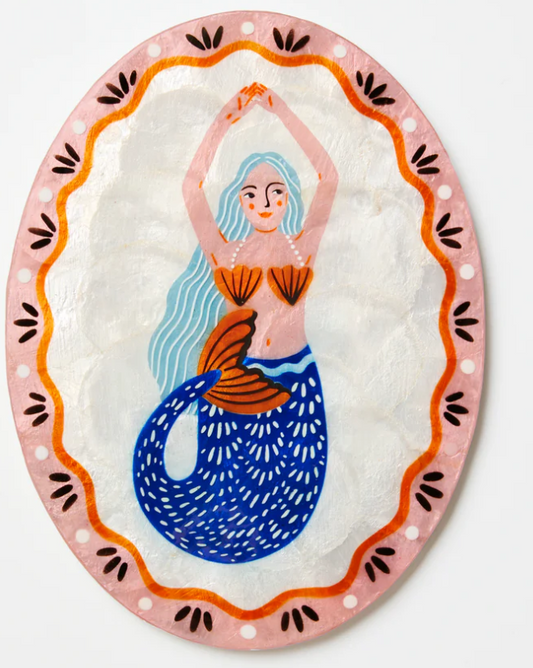 Mermaid Pearl fan plaque