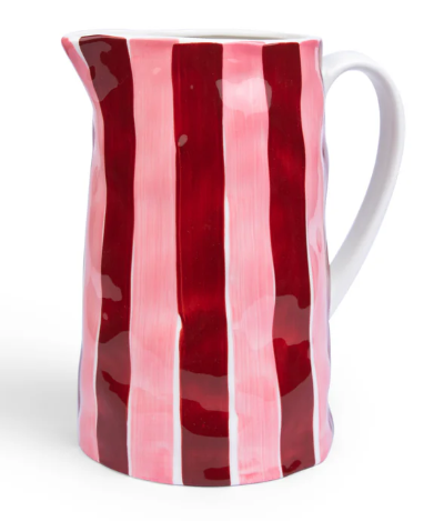 Pink & Burgandy Stripe Jug