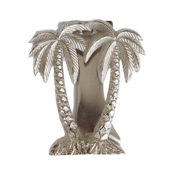 silver double palm door knocker product image