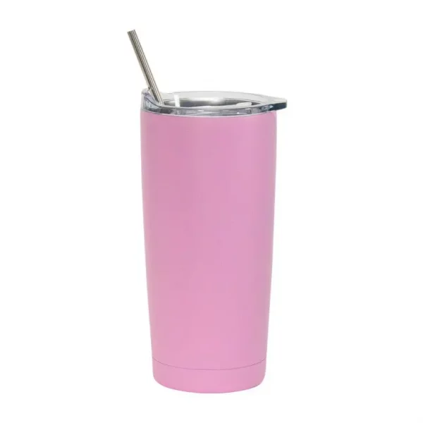 Double walled smoothie tumbler pink