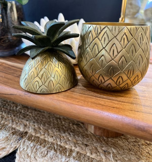 pineapple brass with lid