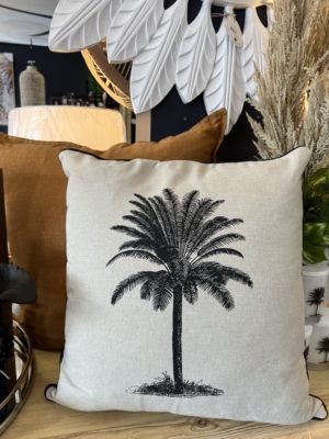 linen cayman palms cushion